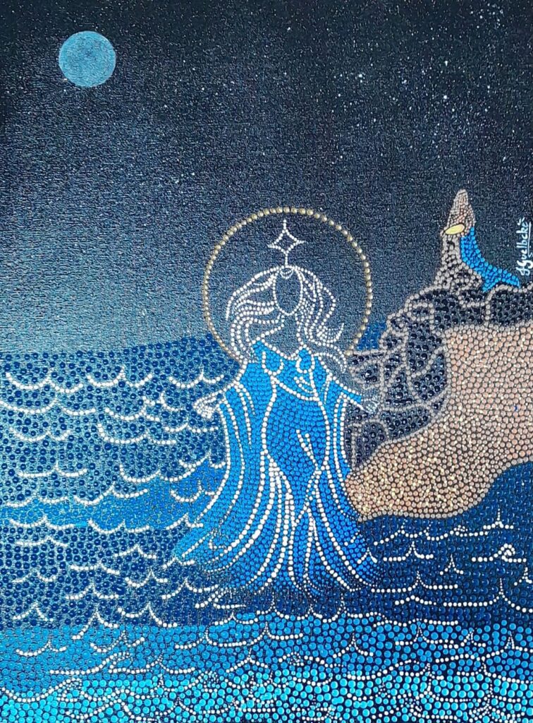 Artista Plástica Zystopa Aula de Pintura em tela em Barra Velha Noite iluminada