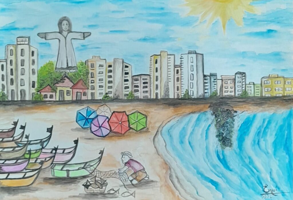 Artista Plástica Zystopa Aula de Pintura em tela em Barra Velha Nossa praia