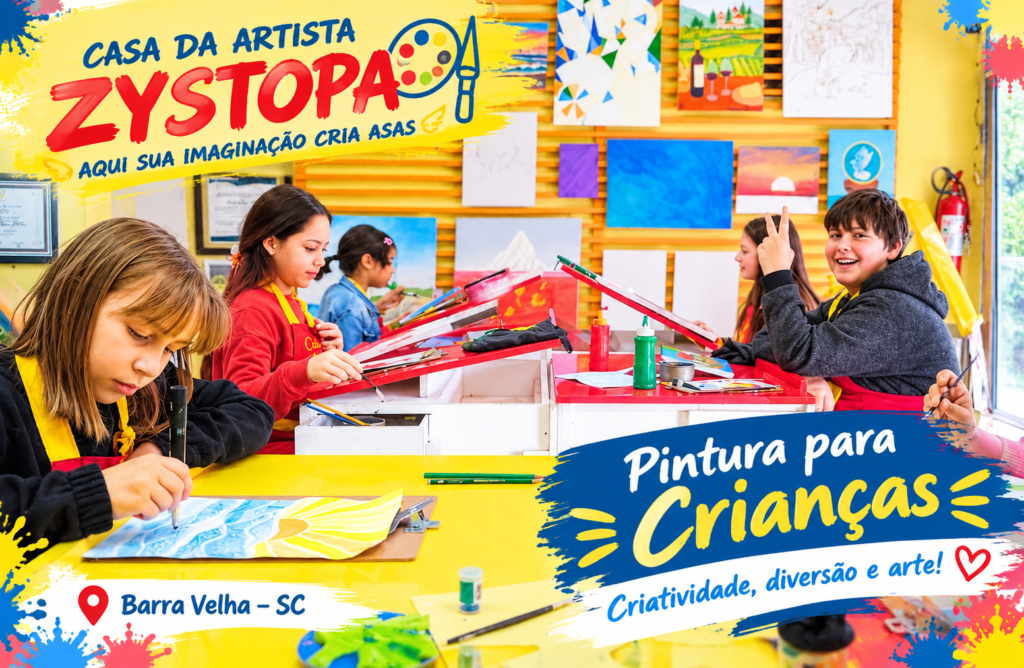 Casa da Artista ZYSTOPA, aulas de pintura em tecido em Barra Velha, curso de pintura em tecido Barra Velha SC, aulas de bordado para crianças Barra Velha, curso de artesanato Barra Velha, (192)