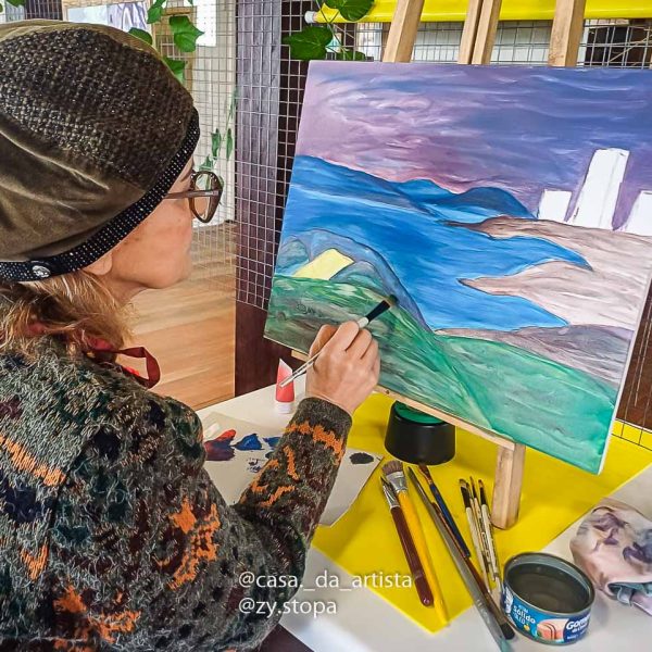 Fotos Artista Plastica Zystopa casa da artista escola de pintura em tela Barra Velha SC-16