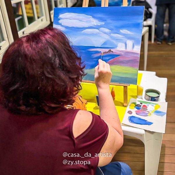 Fotos Artista Plastica Zystopa casa da artista escola de pintura em tela Barra Velha SC-2