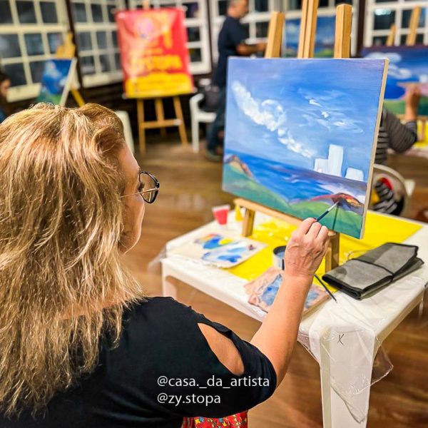 Fotos Artista Plastica Zystopa casa da artista escola de pintura em tela Barra Velha SC-4